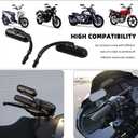 Black Oval Shape Motorcycle Mirrors,Upgrade Rearview Motorcycle Mirrors Compatible with Harley Road King Softail Street Glide Electra Dyna And More