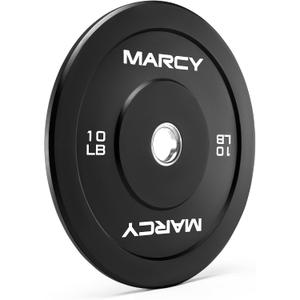 Marcy 2" Olympic Bumper Plates, Black Rubber, 10lb - Single