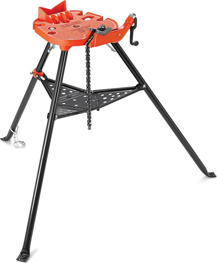 Ridgid 36273 Portable Tristand Chain Vise, Red
