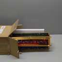 TRIROCKS Set of 2 Moroccan Candle Lanterns 22.5''&15'' H Decorative Candle Holder Hanging Lanterns with Embossed Colored Tempered Glass Ramadan Decorations for Home Outdoor Indoor Patio Weddings (Gold)