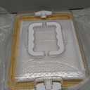 BADIABO Charcuterie Board with Clear Locking Lid, Travel Portable Cheese Board Set, Bamboo Cutting Boards for Kitchen, House Warming Gifts New Home, Gifts for Women (White - 1 Compartments)