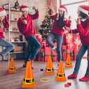 26 Pcs Christmas Ring Toss Game, Soft Plastic Cones Cornhole Bean Bags Carnival Party Games for Christmas Birthday Party Indoor Outdoor Games Supplies