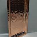 Monarch Abode Hand Hammered Metal Serving Tray, 12-Inch Copper Plated  Rectangle Serving Platter, Small Serving Tray for Party, Fruit Platter, Dessert Trays, Serving Dishes