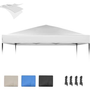 10×10 Canopy Replacement Top, Pop Up Canopy Replacement Tent Cover for Straight Leg Frame, Waterproof Canopy Top Cover for Garden Patio Camping (Top Only)(Grayish White)