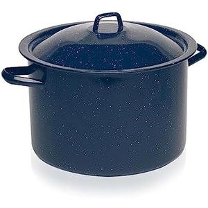 IMUSA C20666-1063310W 6-Quart Blue Speckled Enamel Stock Pot with Lid