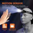 REGOKI LED Headlamp Rechargeable - Super Bright Head Lamp with 9 Modes for Camping & Hiking Gear Essentials, IP44 Waterproof Headlight Flashlight with Red Light, USB Cable Included