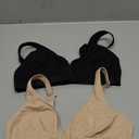 Fruit of the Loom women's Wire free Cotton Bralette (38C, Black Hue/Sand)