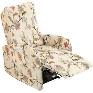 Recliner Chair Covers 4 Pieces Waterproof Small Recliner Sofa Slipcover Stretch Recliner Slipcover for Lazyboy Recliner Chair with Storage Pocket Furniture Protector for Living Room, A13