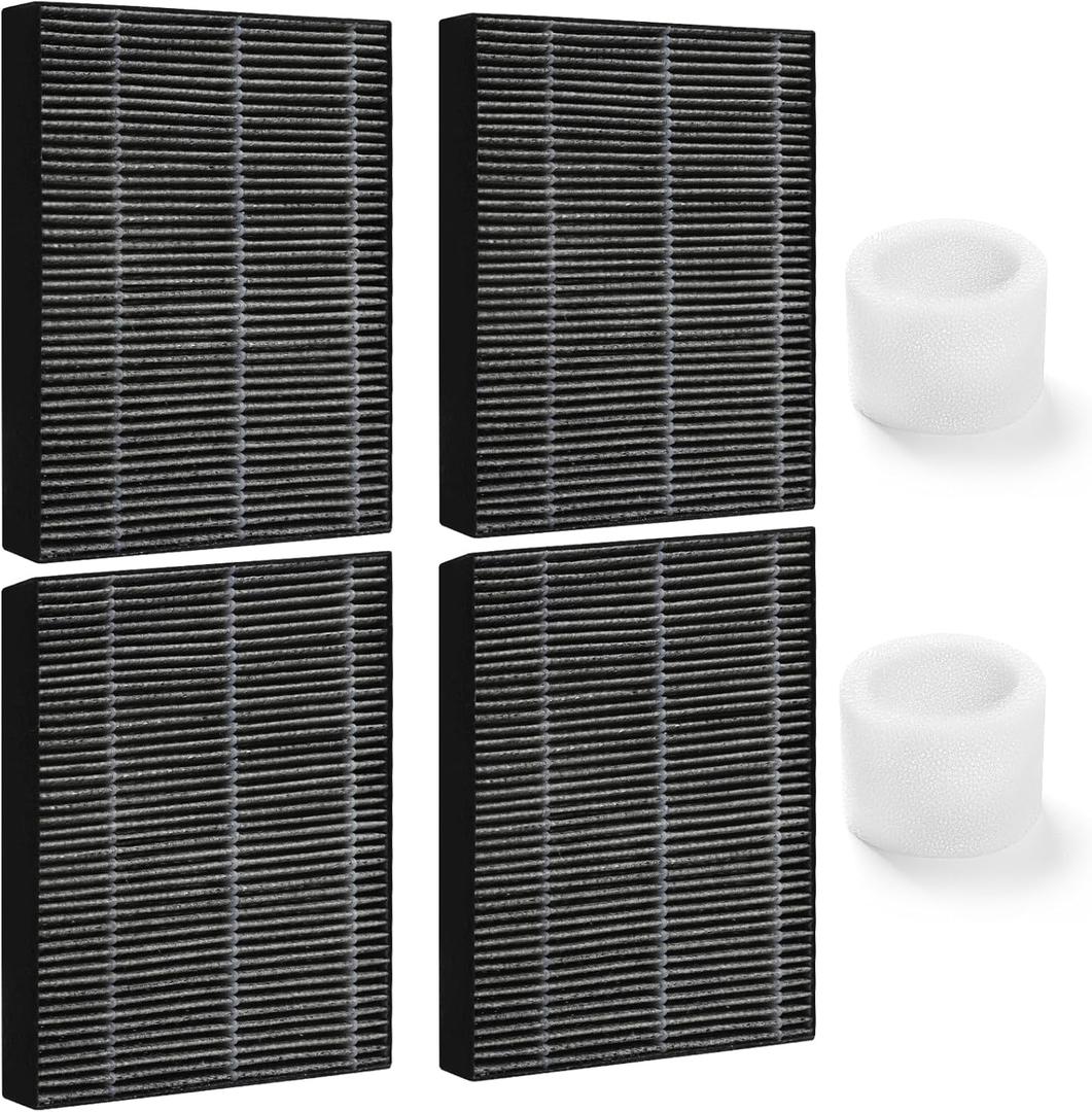 4-Pack Humidifier Premium Replacement Filters for LEVOIT Superior 6000S Smart Evaporative Humidifier + 2-Pack Top Fill Humidifier Filters Replacement, Gray