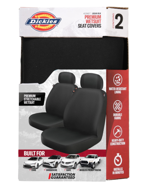 Dickies Seat Covers, Premium Breathable Polyester Seat Covers, Heavy Duty