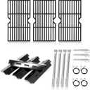 Adviace Grill Replacement Parts for Charbroil 463420508 463420509 463420507 Grill, Grill Grates & Burner & Igniter & Heat Shield & Carryover Tubes for Char-Broil