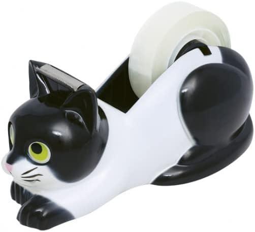 White Black Cat Tape Dispenser
