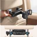 Lamicall Car Headrest Tablet Holder - [3 in 1 Extension Arm] Adjustable Tablet Car Mount for Back Seat, Gifts Road Trip Essentials for Kids, for 4.7-11" Devices, iPad Pro, Galaxy, Fire, Mother's Day