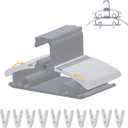 50 Pack Baby Clothes Hanger with 16 Clips, 11-15 inch Adjustable Kid Hangers, Multifunctional Children Hanger for Girl Boy Toddler Kids Child(Grey) (Gray)