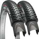 Fincci Bike Tires 26 x 2.125 - Pair 57-559, 26 inch Mountain Bike Tires - Black Foldable Kevlar Knobby 26 inch Bike Tires for Dirt,Trail,Enduro, Off Road Bicycles, 26" MTB All Terrain Bike Tyres