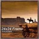 A PLUS MAX 24x24 Picture Frame Brown Light Weight Wall Mount