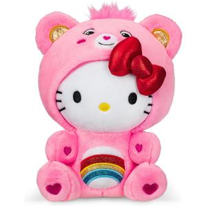Care Bears Hello Kitty Dressed As Cheer Bear 8" Fun-Size Plush - Soft, Huggable Bestie!  Good for Girls and Boys, Employees, Collectors, Ages 4+