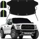 EcoZoro Windshield Cover for Ice and Snow, Car Windshield Snow Cover, Thicken Windshield Frost Cover Waterproof Windshield Snow Ice Cover with Side Mirrors Cover for Most SUVs Trucks (74"x 47")
