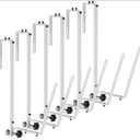 Reallnaive 6 Pcs Solar Cover Holder for Above Ground Pool Adjustable Solar Holder Metal Equipment Storage Hooks for Framed Above Ground Swimming Pools (White)