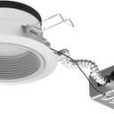 Juno JPDZ4JB RDB1 WWH M6 Podz Series Canless LED Downlight, Switchable, Matte White, 4 Inch
