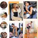 LEINIDINA Womens Waist Trainer Corset with Zipper Sweat Waist Trimmer for Women Workout Belt Corset Shapewear (Black)
