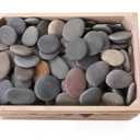 100 Large 2.05-3.15" Flat Rocks for Painting, Smooth River Rocks Painting Supplies for Kindness Stones, Arts and Crafts, Decoration