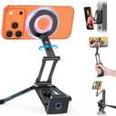 OMOTON TP02 360Rotating for MagSafe Tripod, New Upgrade with 1/4" Screw Arca, Adjustable Magnetic Phone Tripod for iPhone 17/16/15 Pro Max Air, Foldable Selfie Stick Fits Vlog, Gym, Black Pro