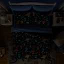 Twin Kids Comforter Set - 5 Pieces Twin Bedding Sets for Boys, Glow in The Dark Space Bed in A Bag with Sheets
