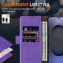 ZZXX for Samsung Galaxy S26 Ultra Wallet Case with [RFID Blocking] Card Slot Stand Strong Magnetic PU Leather Flip Fold Protective Phone Case for Samsung Galaxy S26 Ultra Case Wallet(Purple-6.8 inch)