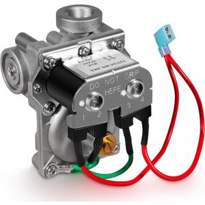 93844 RV Water Heater Replacement Gas Valve for Atwood 6 and 10 Gallon Electronic Ignition RV Water Heaters, Fits 93870 93321 92089 92078 and 20342, Metallic Silver