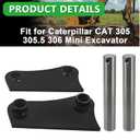 45mm Weld On Mini Excavator Bucket Ears Pins 10-1/4in C-C for Cat 305 306 | A Pair Bucket Attachment Accessories, Weld-On Lugs Fit for Caterpillar 305 305.5 306 Mini Digger Buckets