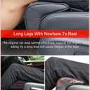 Car Leg Extender Leg Support for Driving, Car Front Seat Thigh Extender Support Cushions, Adjustable Length/Height/Angle Leg Rest Pillow for Cars Office (Black)