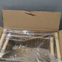 Woven Decorative Baskets Bohemian Style Set of 2 Picnic Basket with Wood Handles Rectangle Storage Baskets for Shelves Towel Bathroom