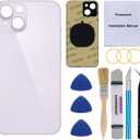 Rear Back Glass Replacement for iPhone 14 6.1 inches with Reparing Toolkit and Pre-Installed Adhesive (Purple)