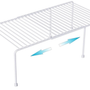 Kitchen Cabinet Organizer and Storage Shelves Expandable Freezer Shelf Organizer Rack with Scratch Resistant Feet for Counter Pantry Dish Spice Cupboards