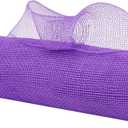 MEEDEE Purple Deco Mesh Halloween Deco Mesh 10 Inch Rolls Purple Ribbon for Christmas Tree, Garland, Staircase, Mailbox, Centerpiece, Making Wreaths, Decorating and Crafts (30 Feet)
