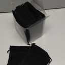 Sansam 50pcs Small Drawstring Velvet Jewelry Pouches, 4.0x4.8 Inch Black Drawstring Velvet Gift Bags,Treat Favor Bags for Wedding, Party, Shower