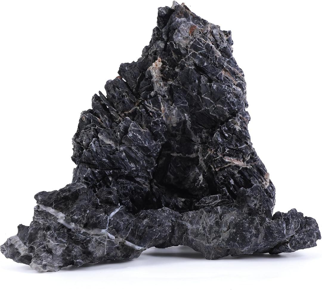 3 PCS Natural Seiryu Stone 10-12 Inches Extra Large Aquarium Rocks for Aquascaping, Aquarium Landscaping, Terrariums, Fish Tank Decoration, Vivariums, Paludarium, Amphibian Enclosures