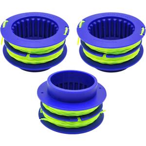 KLS 124-03 Spooled Trimmer Line 0.080-in 16Ft 3-Pack,Compatible with Kobalt 24-Volt Max Weed Wacker String Trimmer,Dual-line Replacement Spool for Kobalt Weed Eater String