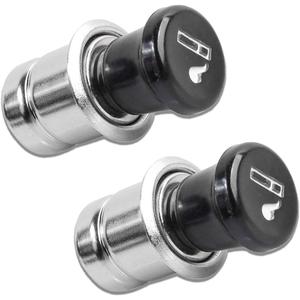 YoRise 12V Car Cigarette Lighter, Pop-Out Lighter Plug Replacement Accessories, Metal Plastic Construction Cigarette Lighter Plug for Most Vehicles Socket (12V-2PCS)