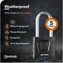 2.3in Long Shackle Outdoor Combination Lock Heavy Duty, Large, Weatherproof Padlock with Code for Gates, Fences, Sheds, Lockers, Cabinets, Storage Units 1-Pack, Black