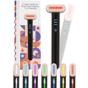 Acne Light Therapy Wand Red Light Therapy for Face Microcurrent Facial Device, True Beauty Glow Facial Massager Lymphatic Drainage Massager Face