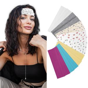 2 x Ztomine Headbands for Women, Non Slip Soft Cotton Hair Bands with Stretchy Cloth, Ideal for Yoga, Running, Outdoor Exercise, and Sports, 16 Pcs (style19)