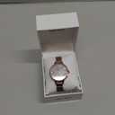 Nine West Women's Floral Dial Smooth Strap Watch (Grey/Rose Gold)