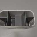 Boperzi Toothbrush and Toothpaste Holder Drainage for Bathroom Countertop with Adjustable Dividers, Large Toothpaste Caddy Organizer Storage Rustic Decor Set Anti-Slip for Shower,Family,Kids Gray