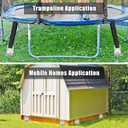 BeneLabel 4 Pack 30" Ground Anchors Screw in Mobile Home Anchors Kits 2.8" Wide Tapered Spiral Trampoline Anchor Set with Bracket Swing Set Anchor for Playset, Tent, Shed, Fence, Swingset