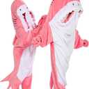 Shark Blanket Hoodie Women Dinosaur Wearable Blanket Gifts for Adults Onesie (Small)