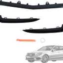 3PCS Front Bumper Cover Lower Trim Molding A2128852674 A2128852774 A2128852874 Compatible with Mercedes Benz E-Class W212 E250 E350 E400 E500 E550 2014-2016,Bumper Guard Grille Black (Black)