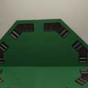 48" 8-Player Foldable Poker Table Top, Casino Texas Hold'em Layout, Portable Anti-Slip Blackjack Poker Table Mat with Carrying Bag for Family Games Casino