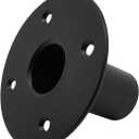 Speaker Stand Top Hat,110x80mm / 4.33"3.15" Metal Speaker Cabinet Pole Mount Adapter, Black Color - 2 Pack